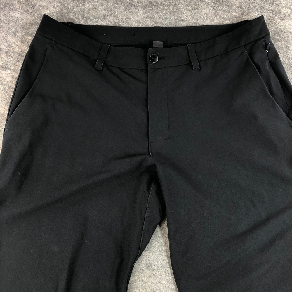 Lululemon ABC Mens 34 Black Technical Slim Fit Golf Casual Pants Athletic Gym - Picture 3 of 13